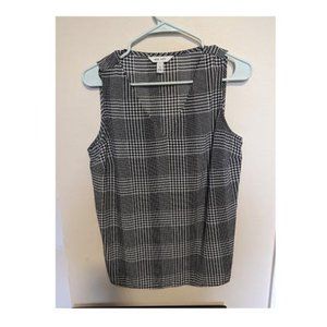 Houndstooth sleeveless top